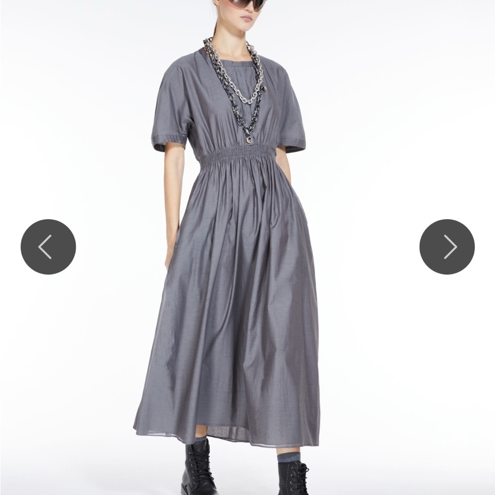 Max Mara RIBES Cotton and Silk Viole Dress - NWOT